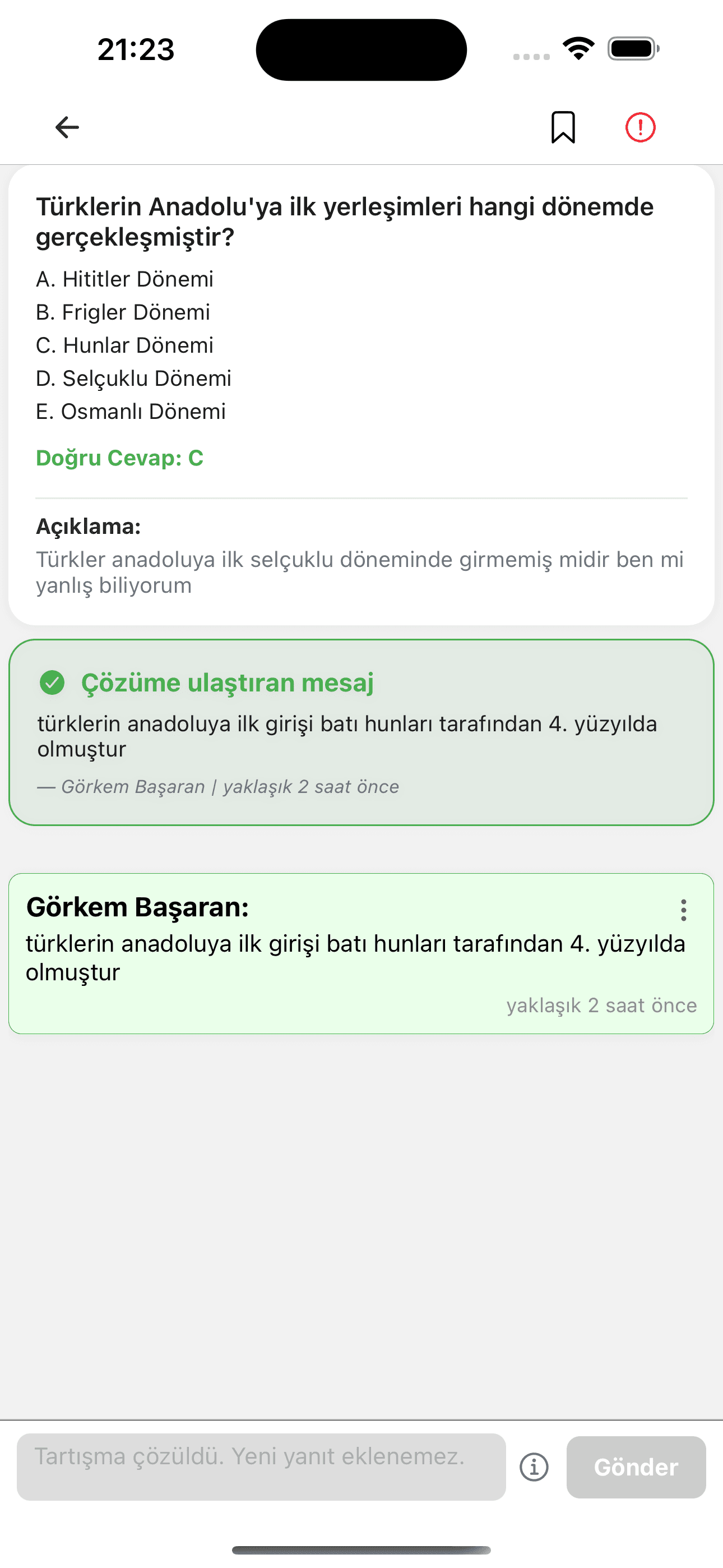 Testanbul tartışma ekranı ön izlemesi